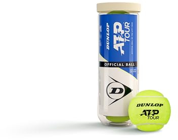 Dunlop Tennisball ATP Tour - für Sand, Hartplatz und Rasen (3 Bälle)