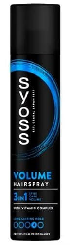 Syoss Lot de 6 sprays pour cheveux - Tenue 4 - Volume - Contient un complexe vitaminé - 300 ml