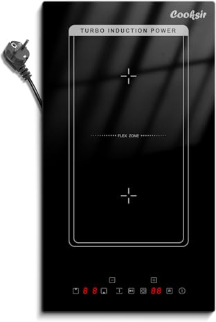 Cooksir Placa de Inducción 2 Fuegos, Placa de Cocción Empotrable de 30 cm