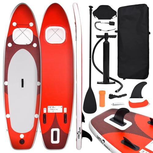 Gecheer Inflatable Stand Up Paddle Board Set Red 360x81x10 cm Paddle board set Model93390