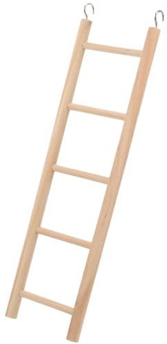 DOITOOL Échelle Bois pour Oiseaux Petit Animal Escalade Intérieur Sécurisé pour Perroquets Perruches Hamsters