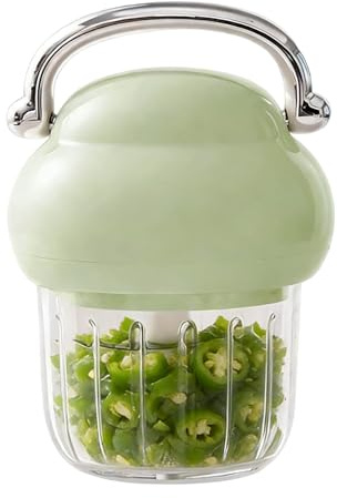 Qumiuu Tritatutto elettrico, 350 ml, tritatutto ricaricabile ad alta velocità, mini robot da cucina, per aglio, peperoncino, cipolla, purea, così come per casa e ristorante