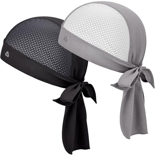 YANIKY Bandana deportiva con protección de cuello alargada, pañuelo para la cabeza para hombre y mujer, paquete múltiple transpirable como gorro interior, Durag para exterior, correr, trabajo