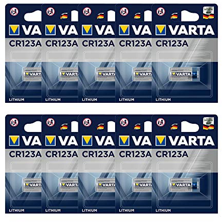 Varta CR123A Professional Batterie (10er Pack, Photo Batterie Lithium für High-Tech Kameras und Blitze oder Überwachungskameras)