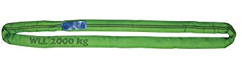 JeCo Rundschlinge, Nutzlänge: 1 m - Umfang: 2 m - Farbe: grün - aus Polyester - Farbkennung - Traglast = 2000 kg