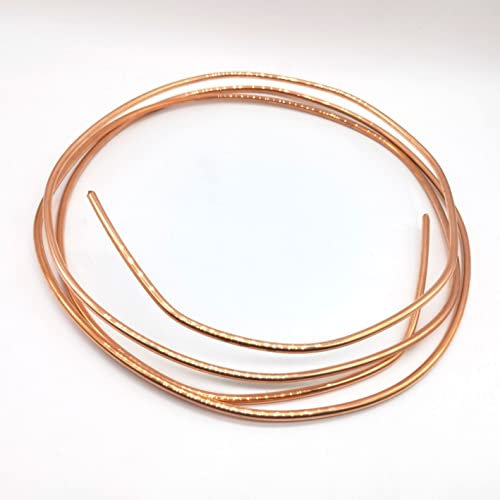 Temhyu Shuxiang-Kupferkabel 99,99% bloße biegbare Kupferdraht 2 4awg 13awg. 5mm 1mm for eloxierte Schmuckhandwerk, der Perlenblumen (Color : 2mm, Size : Length 2M)