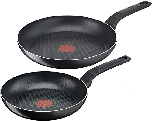 Tefal B189S2 Taste Pfannenset 2 tlg, kleine Pfanne 20 cm + Bratpfanne gross 28 cm, Innen & Außen Antihaft-beschichtet, FÜR KLEINE HAUSHALTE