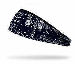 Duwoni Sports Headbands for Men, Moisture Wicking Workout Headband, Sweatband Headbands for Running,Cycling,Football,Yoga,Tennis,Hiking,Hairband for Women and Men (Paisley)