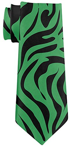 747 Grüne Zebrastreifen Hochzeit Krawatte Mikrofaser Herren Satin Krawatte Casual Krawattenschal Für Herren Büro Business