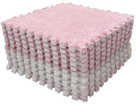 Alfombrillas de Espuma de Felpa, Suaves y duraderas, alfombras entrelazadas divididas, Rompecabezas de Espuma, decoración versátil, para Dormitorio, Sala de Estar, habitación Infantil