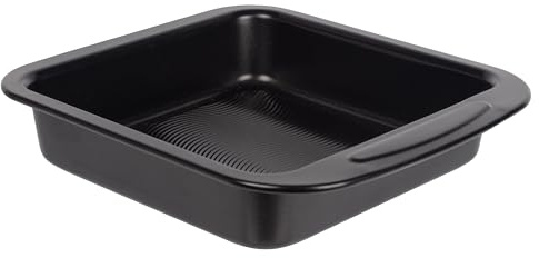 MasterPRO Foodies - Molde Cuadrado de Horno hasta 250 Grados para Repostería - Reparto Uniforme de Calor - Fabricado Acero al Carbono - Fondo Antiadherente - Desmontable y Fácil de Lavar
