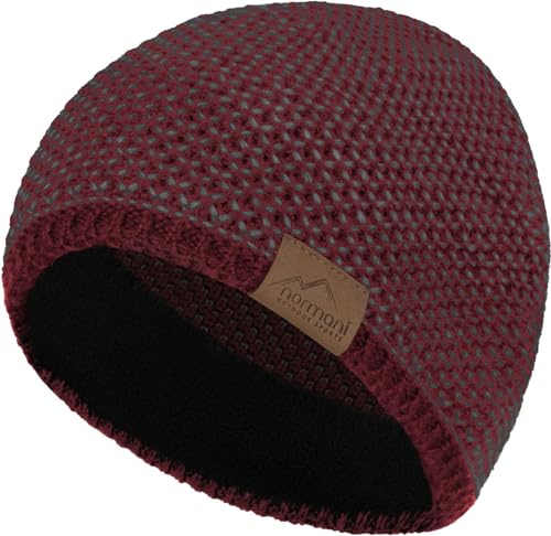 normani Merino Strickmütze Wintermütze Wollmütze Thermohose aus Merinowolle für Damen und Herren