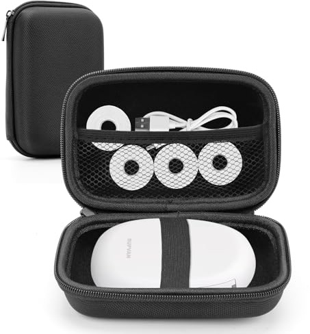 Mini Borsa per Stampante di Etichette Bluetooth Supvan,Etichettatrice Etichette Adesive Astuccio Piccolo,Travel Essentials Gadget Elettronici Tech Pouch per Stampante di Etichette E10 (14*9*6 cm)