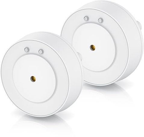 CSL - 2X Wassermelder Wassersensor Wasseralarm mit Batterie - IP66 - Mini Wasserdetektor Sensor - 110 dB lauter Alarm – Melder warnt bei Wasserschäden in Küche Bad Keller Waschmaschine