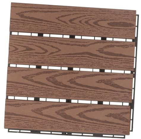 IWOWHERO Terrassenfliesen Klickfliesen Außenfliesen Kunststoff Terrassendielen 30x30cm Rutschfest Balkon Garten Terrasse Bodenbelag