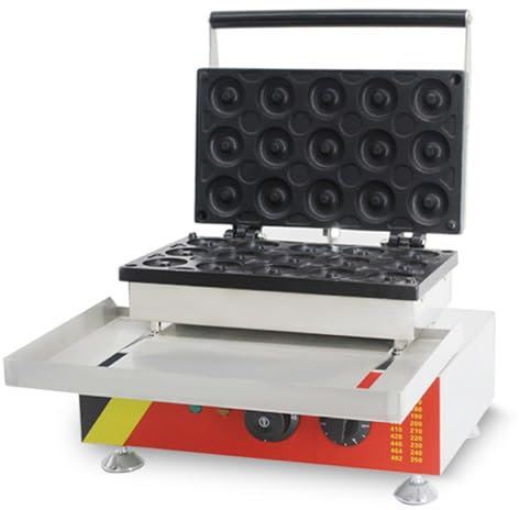 FEVKFTXF Crispy baking 15 hole commercial automatic electric cake pan household donut machine,220V