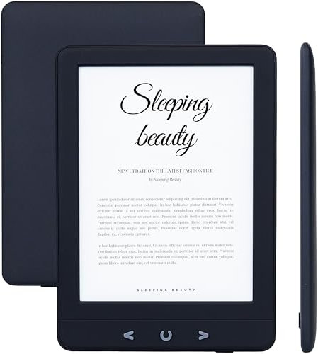 Silvergear® Ebook Reader Gerät mit Hintergrundbeleuchtung | 6-Zoll E-Ink-Touchscreen | 4 GB Speicher für 3000+ E-Books | Pocketbook | Blendfrei und Leicht | Schwarz