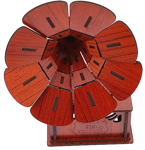 Toddmomy Jouet Artisanal pour Garçon Fille Gramophone Puzzle Créatif pour Garçon Fille Modèle De Gramophone