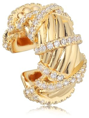 Jenosy Gold Ear Cuff Damen Nicht Piercing Öffnen Wrap Ohrringe 18K Vergoldet Zirconia Ohrmanschette Gold Handmake Schmuck Geschenk für Frauen