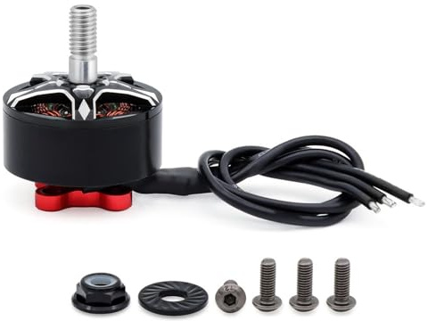 CHICIRIS Bürstenloser Motor für Renndrohnen, Kraftvolle Drehmomente mit N52SH-Magneten, Mehrloch-Auspuffstruktur, Extreme Temperaturbeständigkeit für FPV-Rennen mit 4,0 Mm Wellendurchmesser (1750KV)