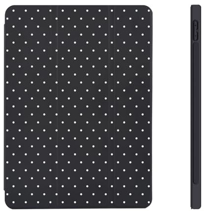 Fycyko Fodral för iPad (A16) 11e/10:e generationen 10,9 tum (2025/2022), med pennhållare och trifold-stativ, söt prick-skyddsfodral för iPad 10e/11-svart