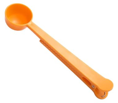 YIXANNX Clip para sellador de Alimentos, Cuchara medidora para Sellado de Cocina, Abrazadera para Bolsa plástico, Naranja