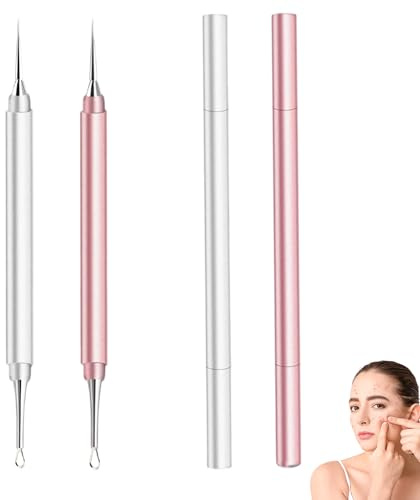 Zweiteiliges Akne-Entfernungswerkzeugset aus Edelstahl, Pickel Ausdrücken | Pickel Ausdrücken Werkzeug, Professioneller Mitesserentferner Und Komedonenquetscher, Blackhead Remover Für Milien.