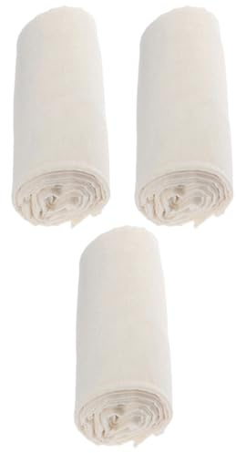 SEWACC Lot de 3 Étamines en Coton Naturel 100 X 90 Cm, Tissu Filtrant Réutilisable Cuisine, pour Filtrer Yaourt, Fromage et Lait de Noix, Passoire en Tissu Polyvalente pour Préparation