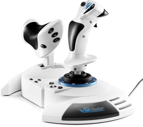 Thrustmaster T.Flight Hotas 5 Microsoft Flight Simulator Edition - Joystick per il Volo su Licenza Ufficiale Microsoft Flight Simulator - Manetta - Controller per Simulazioni per PS5, PS4, PC
