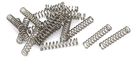 sourcing map 20Stk 304 Edelstahl Druckfedern Silberton 0,8mmx6mmx30mm