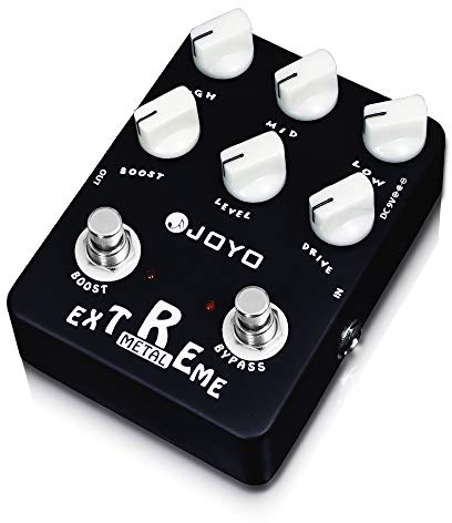 JOYO Metal Distortion Pedal mit 3-Band-EQ und Low-Mid-High Gain Boost für E-Gitarren-Effekt – Bypass (Extreme Metal JF-17)