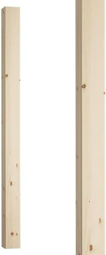 Blueprint Joinery Plain Square Pine Newel Post (1500mm Full Post) - 90mm x 90mm Pine Wood Posts for Staircase. Contemporary Stair Posts Made from Scandinavian Pine Wood.