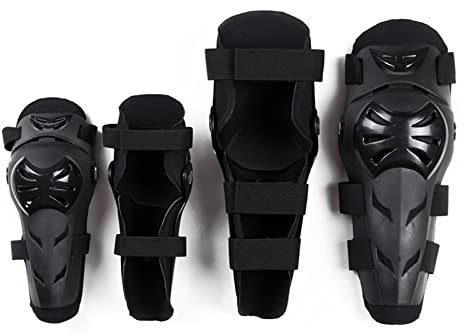 WHYUNM26 4Pcs-2 in 1 Knie- und Ellbogenschützer Skateboard Motorrad Reiten Anti-Rutsch-Schutzausrüstung Motorradzubehör