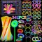 MULEVIP 341 PCS Pulseras Luminosas,Barras Fluorescentes para Niños Adultos,para Bodas Cumpleaños Decoracion Fiesta