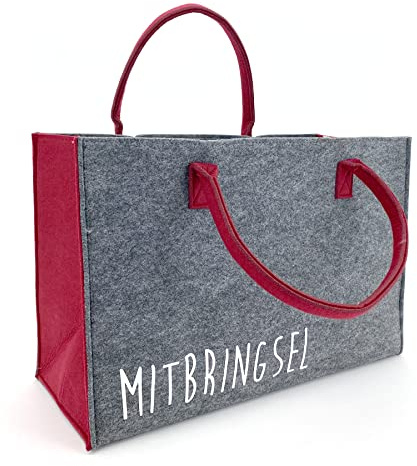heimtexland Filztasche Shopper Tasche Filz Einkaufstasche Kaminholz Korb Tragetasche Typ717