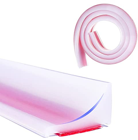 6M*20MM Schwallschutzleiste Dusche Selbstklebend | Schwallschutz Trennung von Nass und Trocken, für Küchen, Bäder, Waschbecken (Transparent)