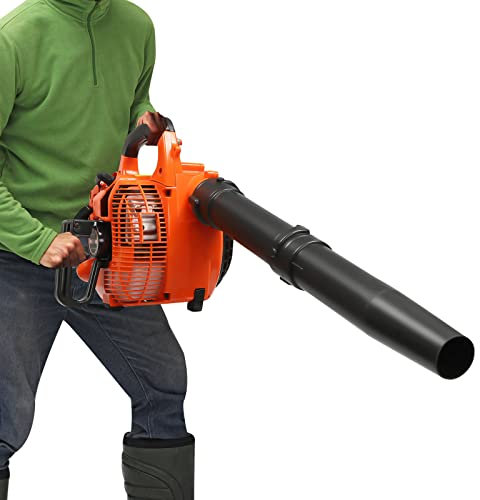 Benzin Laubbläser, 2-in-1 Handheld Laubgebläse mit 2-Takt Motor 750w, Tragbar Garten Gebläse für Blasen von Laub, Hackschnitzeln, Gartenabfällen, Grasschnitt