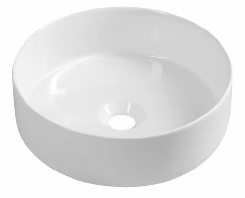 INFINITY ROUND Aufsatzwaschtisch, Durchmesser 36 cm, weiss