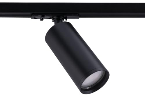 Ledvion Schienensystem lampen 1-Phasen Schwarz 1-flammig ohne GU10 Lampe | Fuer Wohnraum Kueche und Essbereich mit flexibler Lichtausrichtung