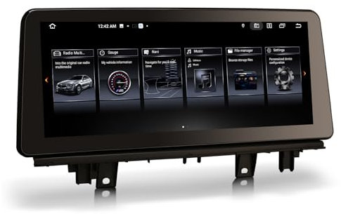 Erisin 12,3 8-Core 8GB+128GB Android 14 GPS Navegación Estéreo de Automóvil para BMW X1 F48 Sistema NBT Soporta IPS Pantalla táctil iDrive Wireless CarPlay Android Auto Bluetooth 5.1 WiFi Canbus DSP