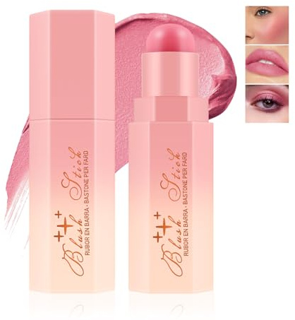 Apooliy Blush crème mat pour les joues,Couleur homogène,Blush longue durée,Très pigmenté,Non gras，Multi-Stick