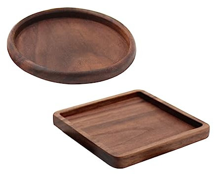 Ciieeo 2piezas Mantel Individual De Madera Posavasos Aislamiento Térmico para Decorar y Proteger Mesa Casa o Restaurante