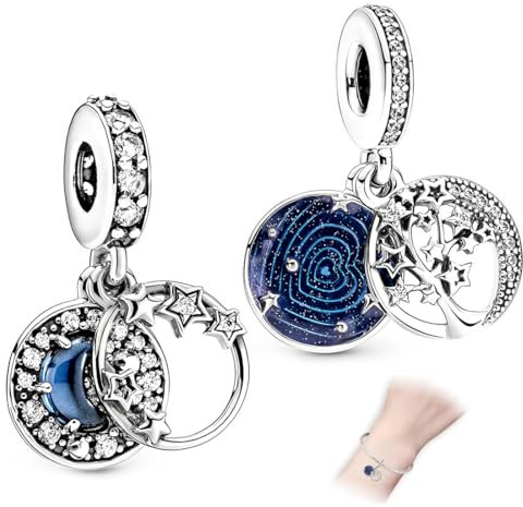 XURJUMI Baum Des Lebens Original Charm, 2 Stück Charms Anhänger Zinklegierung,Kompatibel Für Pandora & Europäische Armbänder