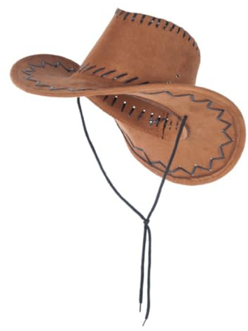 Jamso Design – Cowboyhut für Kinder, braun | Wilder Westen, Texas, Cowgirl, Wild West, Verkleidung, Karneval, Fasching, Westernhut, Kordel, Schnur