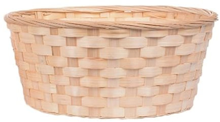 YETONADO Cestino rotondo in vimini per pane, realizzato a mano, per uova, verdure, cibo, frutta, dessert, biscotti (L)
