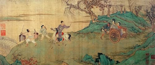 ARToPHIIU Immagini Moderni Murale Artistico Poster Stampe Quadri il Padiglione del Riposo di Wen Zhengming per Decorazioni per la Casa 60x90cm