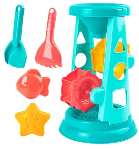 Générique Sandspielzeug für den – Spielset für Kleinkinder mit Schaufel, Windmühle und Sanduhr, tragbares und praktisches Strandspielzeug | -Set E R, ideal für den Urlaub