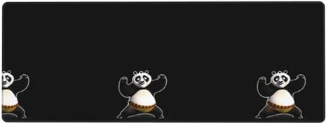 BROLEO Mauspad mit Hip-Hop-Panda-Druck, extra groß, für Computer, Büro, rutschfeste Gaming-Tastatur, verdickte Version, 30,5 x 80 cm