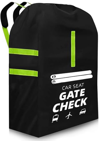Transporttasche Kinderwagen Flugzeug – Faltbare, reißfeste Schutzhülle für Buggy, Babyschale & Kindersitz, Extra Groß (46×46×91 cm), universal kompatibel mit Cybex, Maxi-Cosi & weiteren Marken