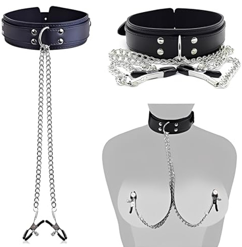 EJRUP Collana con morsetti per capezzoli regolabili e catena per il senoper capezzoli, set di giocattoli sessuali per la stimolazione del seno extra forteCoppie Amanti